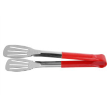 Unverzichtbares Küchenutensil: Edelstahlzange mit hoher Hitzebeständigkeit und rutschfester Oberfläche für sicheres und vielseitiges Kochen.