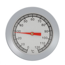 Grillthermometer, Grillthermometer mit Edelstahlgehäuse, misst präzise die Temperatur mit Zifferblatt für Holzkohlegrill, Smoker und Ofen