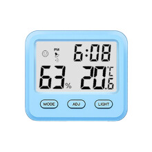 Slitesterkt magnetisk innendørstermometer med lang batterilevetid og lyssterkt frontpaneldisplay, nullstrålingsvekkerklokke for babyrom