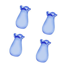 Vase en verre Miniature coloré pour collecter les fourrures-Bleu