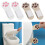 Ensemble de 4 élévateurs hygiéniques pour salle de bain,-Café 5