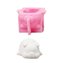 Moules à bougies en Silicone en forme de cochon, pour bougies