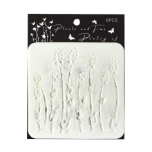6 Pcs Flowers Stencils Drawing Templates-Poetry Heart of Plan