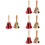 8 Pcs Metal Rattle Hand Call Bell With Handle 6