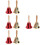 8 Pcs Metal Rattle Hand Call Bell With Handle 7