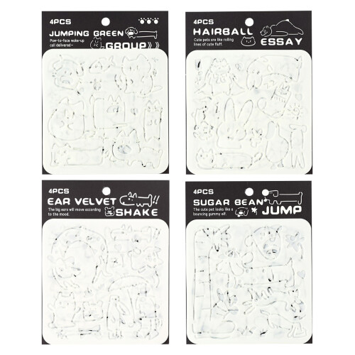 Reusable PET Stencil For Handmade Posters-Ear velvet shake 1