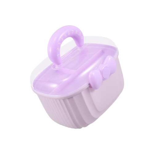 Doppelschichtige, durchsichtige Organizer-Box mit-S Lila