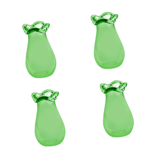 4 Stück Miniatur-Glasvasen, praktische-Grün