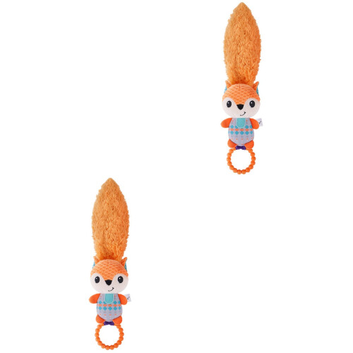 2Pcs Baby Long Tail Animal Plush 2