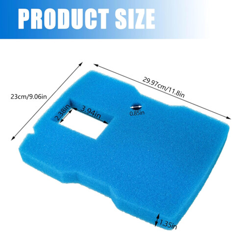 3Pcs Fan Filter Spongiform 660GPH Permanent Spume for Pond 2
