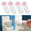 Selbstklebender Toilettendeckelheber, 4er-Set,-Weiß 3