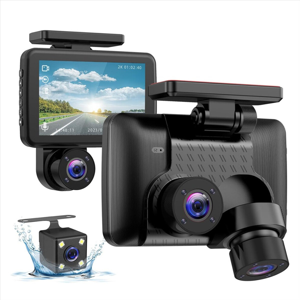 Dash Camera For Cars 1080P Cam Front And Rear Insi 4852983229963