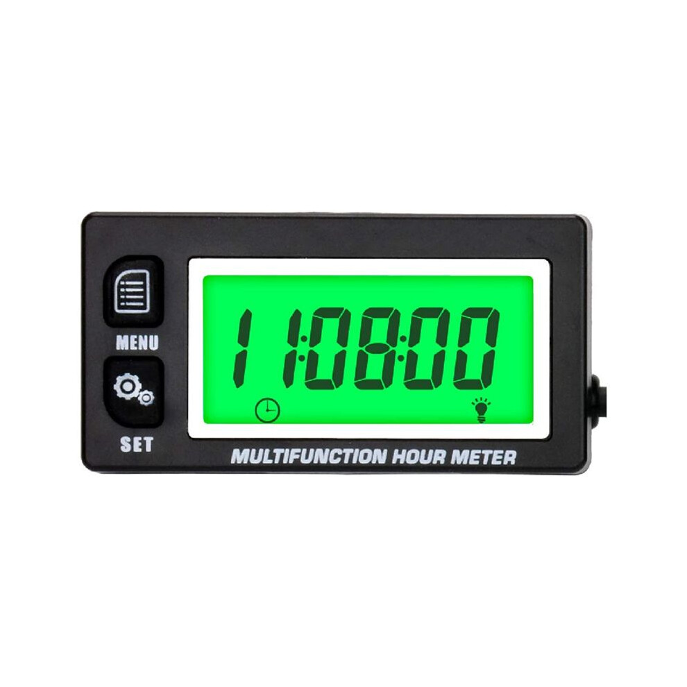 Lcd Digital Hourmeter Tachometer Engine Thermomete 4852983237937