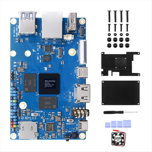 For 5 4GB RK3588S PCIE Module+Aluminum Alloy Case 1