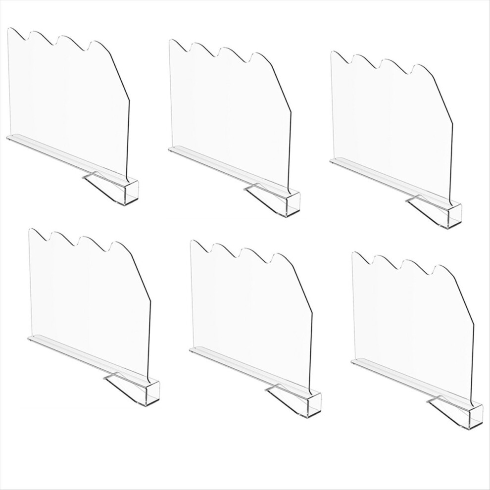 Home 6Pack Acrylic Shelf Dividers For Closet Organ 4852983242719