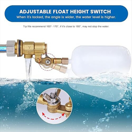 1/2 Inch Float Valve, Water Valve for Pond Shutoff 2