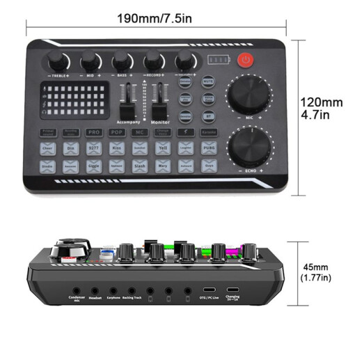 Sound Card Microphone Mixer Audio Mixing Console A 2