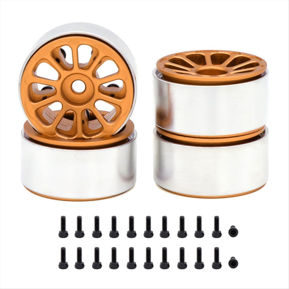 4Pcs 1.0In Metal Wheel Rims For 1/24 1/18 Rc Crawl 4852983268733