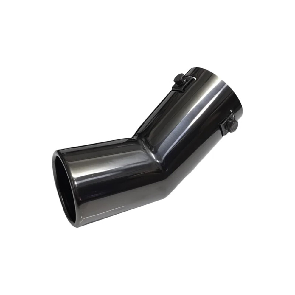 Car End Pipes 1 Piece Dual Pipe Stainless Steel Exhaust Tail Pipes Muffler Tips For Vw Golf 4 Bora Jetta Black 9105992526260