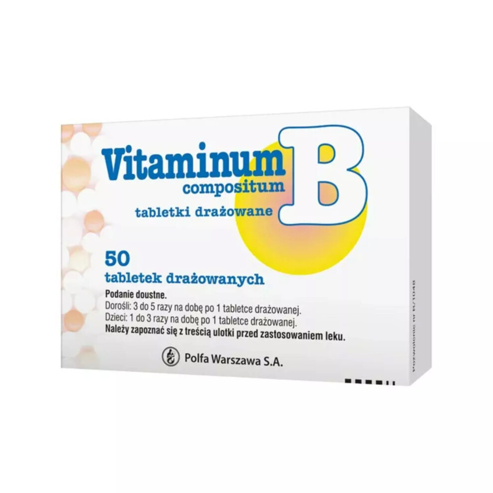 New Polfa S.a Vitaminum B Compositum Kompleks Witamin B 50X Tabs