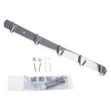 Stainless Steel Hook Rack 3/4/5 Hooks for Bathroom-Five hooks
