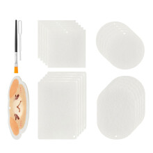 20Pcs Foam Texture Paper Set with Paint Brush Dropper for Artist