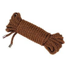 Zacht polyester touw 7 mm koord voor knutselbenodigdheden-bruin