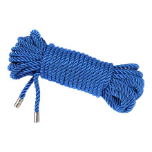 Flexibles 7-mm-Polyesterseil mit Metallenden für-Blau