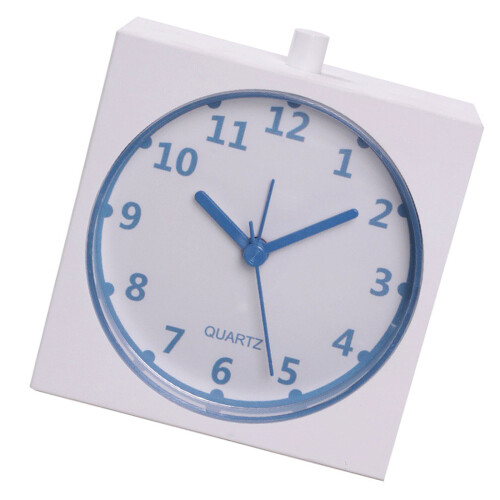 Battery Operated Square Desk Clock Quiet Movement-Sky Blue