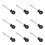 100Set Schwarz Elektrische Zaun Isolator Gewinde 8