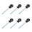 100Set Schwarz Elektrische Zaun Isolator Gewinde 7