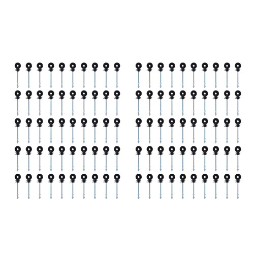 100Set Schwarz Elektrische Zaun Isolator Gewinde 2