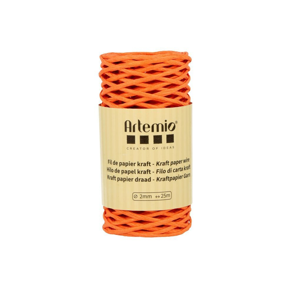 Orange Kraft Paper Twine 2Mm X 25 M 5414135251582