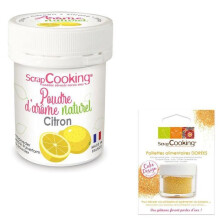 Aroma alimentare naturale in polvere limone + brillantini dorati