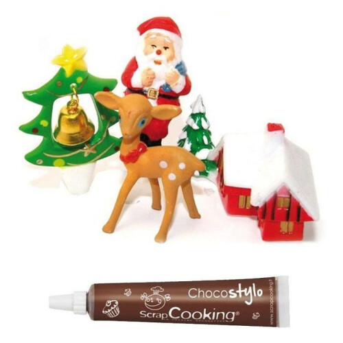 Weihnachtskuchen Dekoration + Schokoladenstift