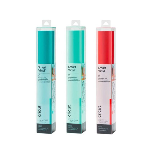 3 vinili permanenti 91 x 33 cm - menta, rosso, aqua