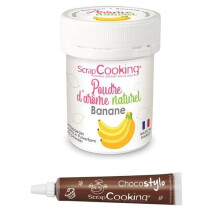 Aroma alimentar natural em pó banana + Caneta chocolate