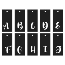 Schablonen Alphabet Kalligrafie
