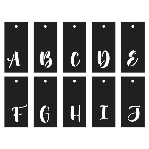Schablonen Alphabet Kalligrafie