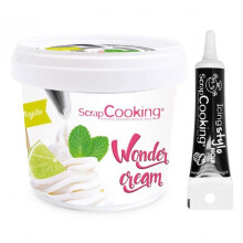Crema di glassa gusto mojito 150 g + Penna di glassa nera