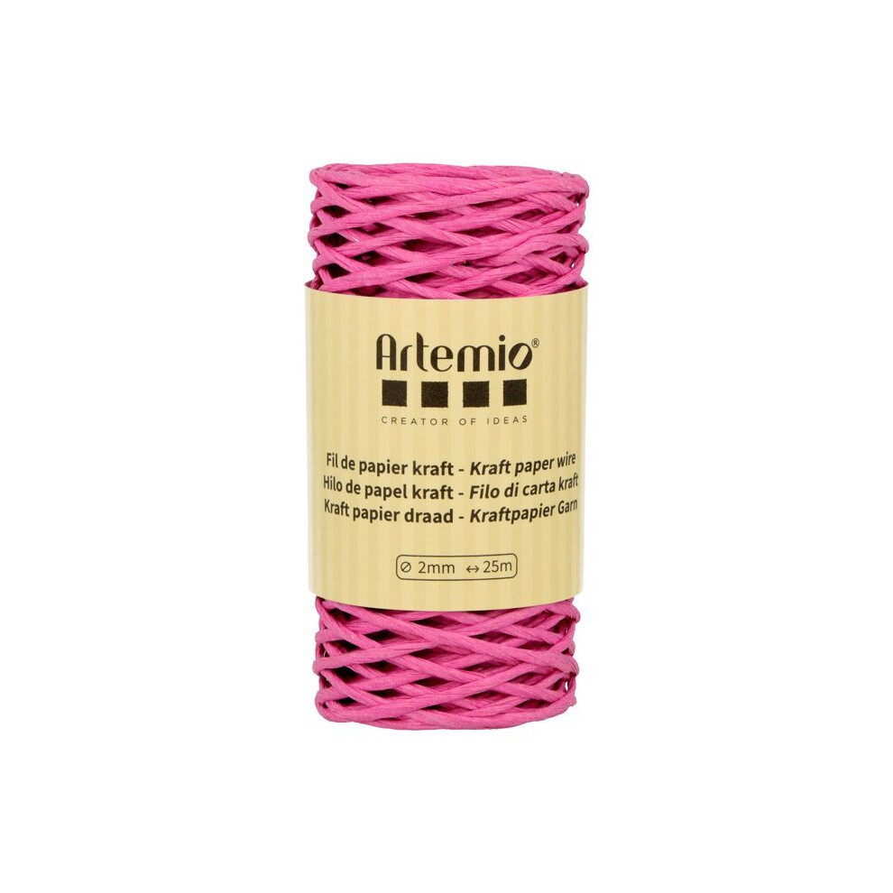 Fuchsia Kraft Paper Twine 2Mm X 25 M 5414135251629