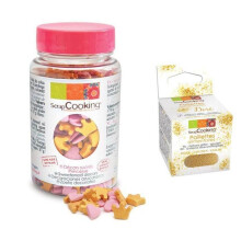 Decorazioni zuccherate Principessa + paillettes dorate