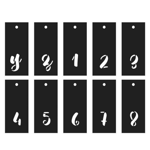 Schablonen Alphabet Kalligrafie 1