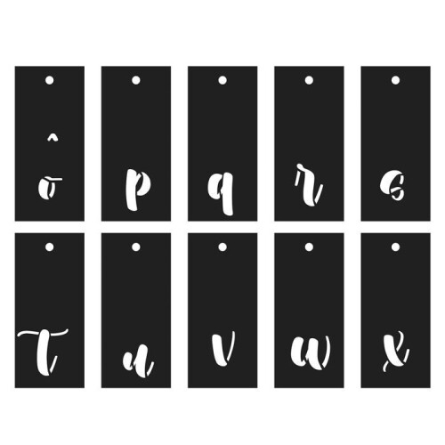 Schablonen Alphabet Kalligrafie 2