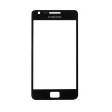 Vetro dello schermo frontale nero + adesivo per Samsung Galaxy S2 I9100