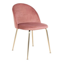 Chair - HOUSE NORDIC - Geneve - Pink velvet - Brass legs - Comfortable and durable
