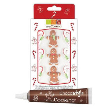 9 Decorazioni zuccherate Pan di zenzero + Penna di cioccolato