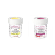 2 Lebensmittelfarbenpulver - purpur-gelb pastell