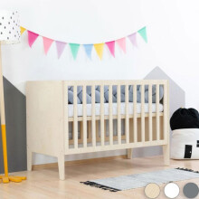 Cuna evolutiva para bebé con barrotes gris 60 x 120 cm