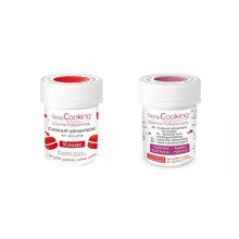 2 coloranti alimentari in polvere - rosso-porpora